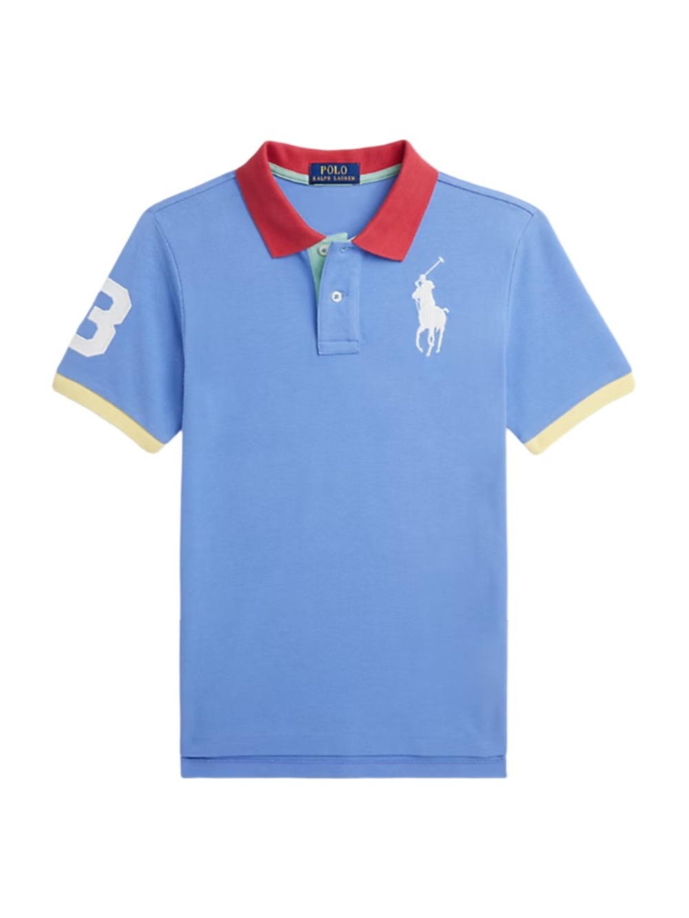 Polo Ralph Lauren Boys Blue Polo Shirt Size M (10-12) Big Pony #3 Classic Preppy